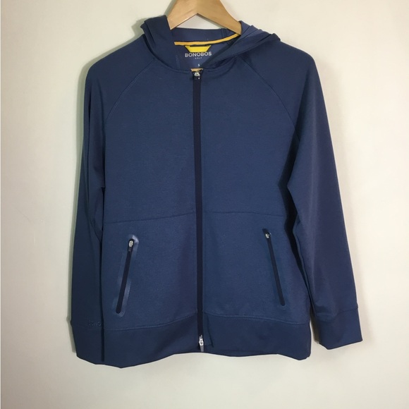 Bonobos Golf The Element Full Zip Blue Hoodie